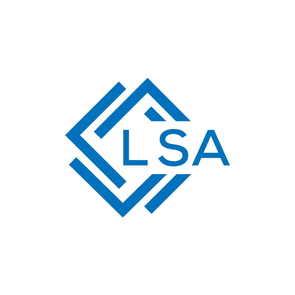 lsa lettre logo conception sur blanc Contexte. lsa Créatif cercle lettre logo concept. lsa lettre conception. vecteur