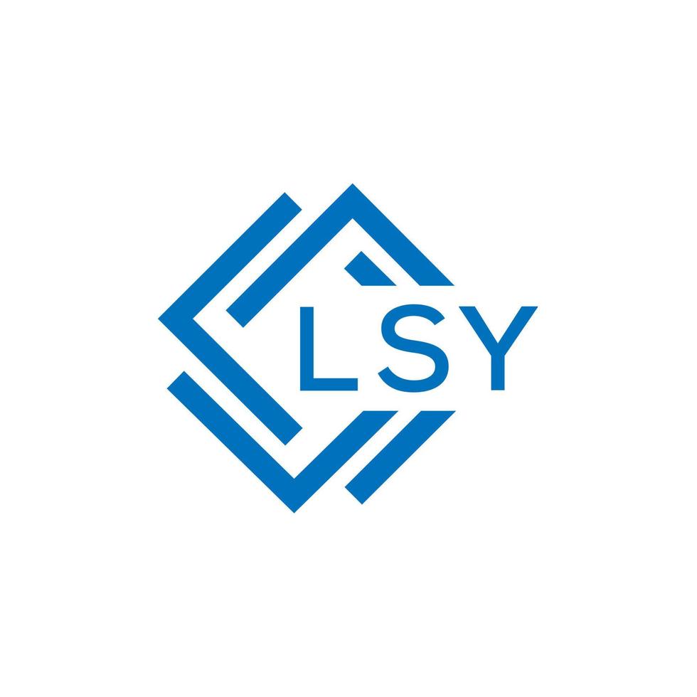 lsy lettre logo conception sur blanc Contexte. lsy Créatif cercle lettre logo concept. lsy lettre conception. vecteur