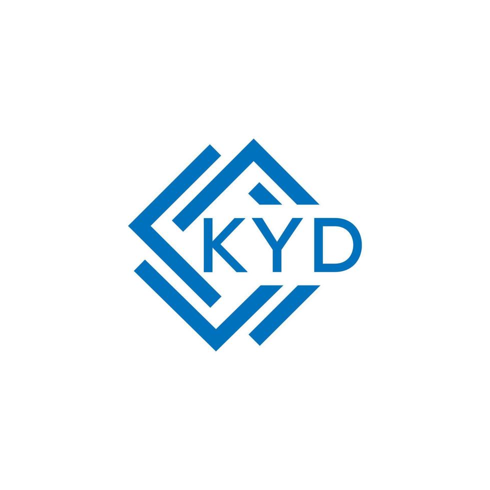 kyd lettre logo conception sur blanc Contexte. kyd Créatif cercle lettre logo concept. kyd lettre conception. vecteur