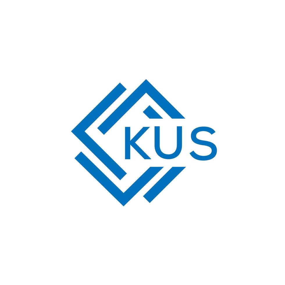 kus lettre logo conception sur blanc Contexte. kus Créatif cercle lettre logo concept. kus lettre conception. vecteur