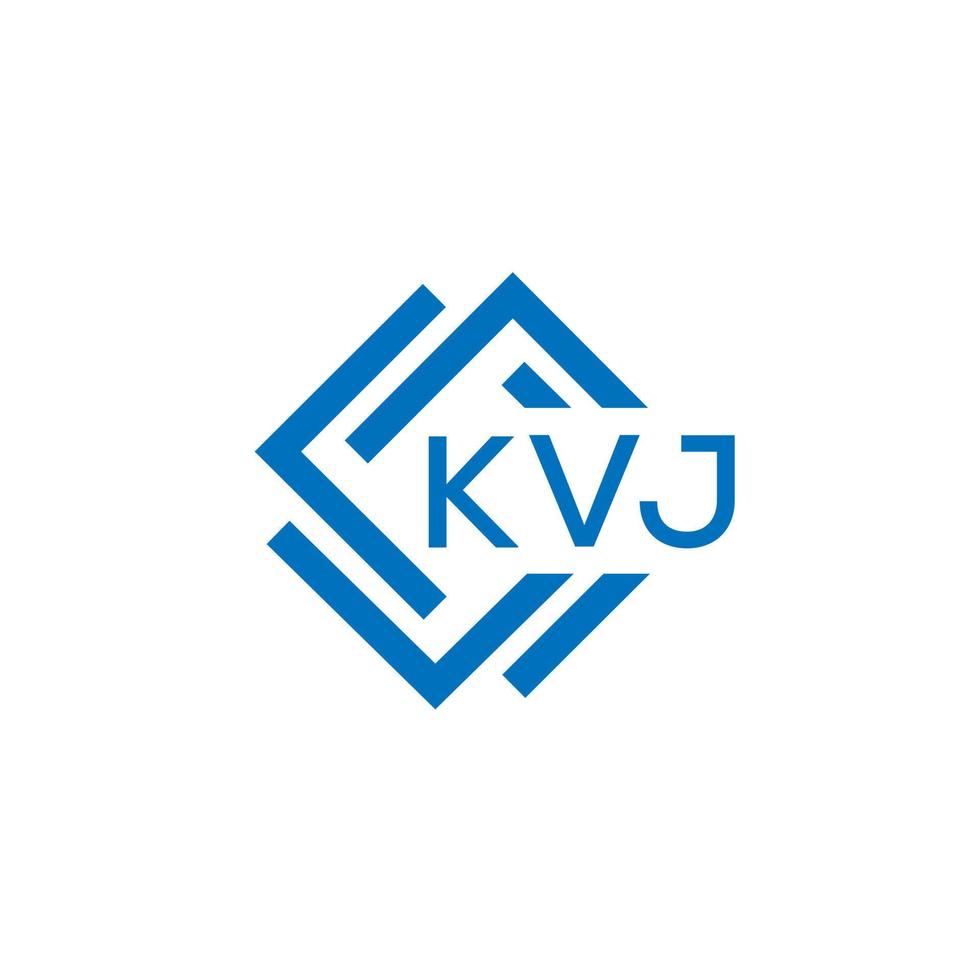 kvj lettre logo conception sur blanc Contexte. kvj Créatif cercle lettre logo concept. kvj lettre conception. vecteur