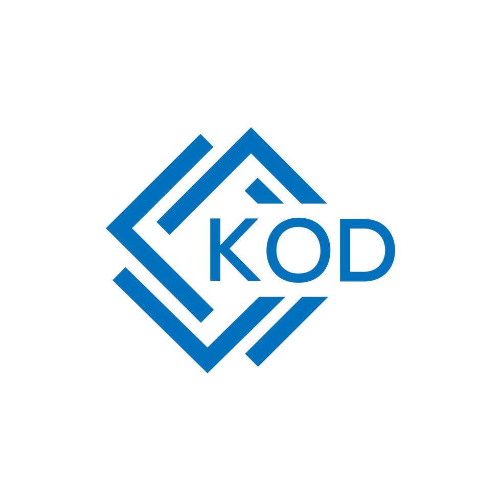 kod lettre logo conception sur blanc Contexte. kod Créatif cercle lettre logo concept. kod lettre conception. vecteur