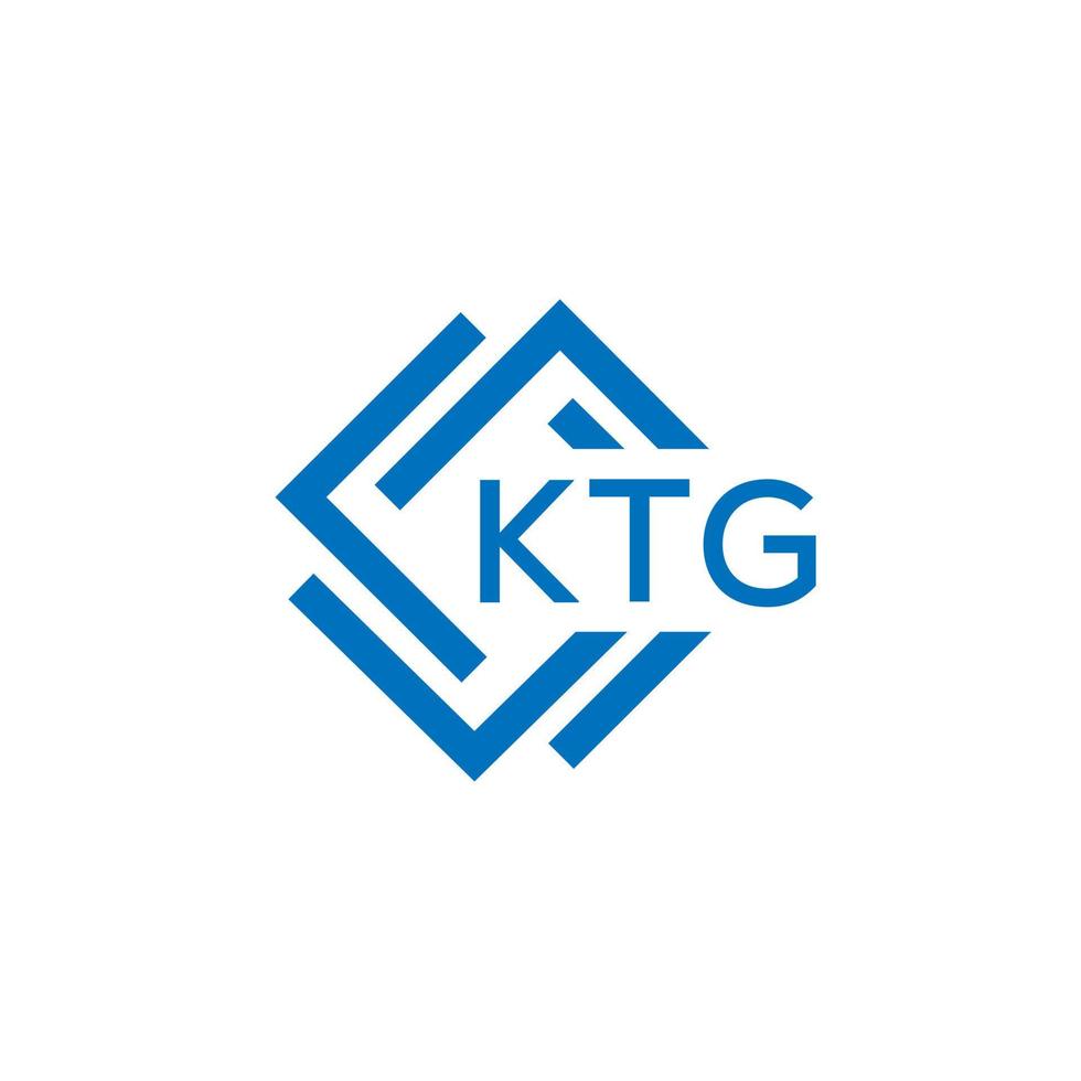 KTG lettre logo conception sur blanc Contexte. KTG Créatif cercle lettre logo concept. KTG lettre conception. vecteur