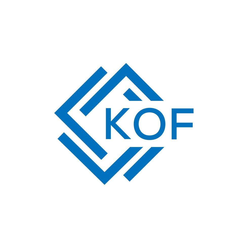 kof lettre design.kof lettre logo conception sur blanc Contexte. kof Créatif cercle lettre logo concept. kof lettre conception. vecteur