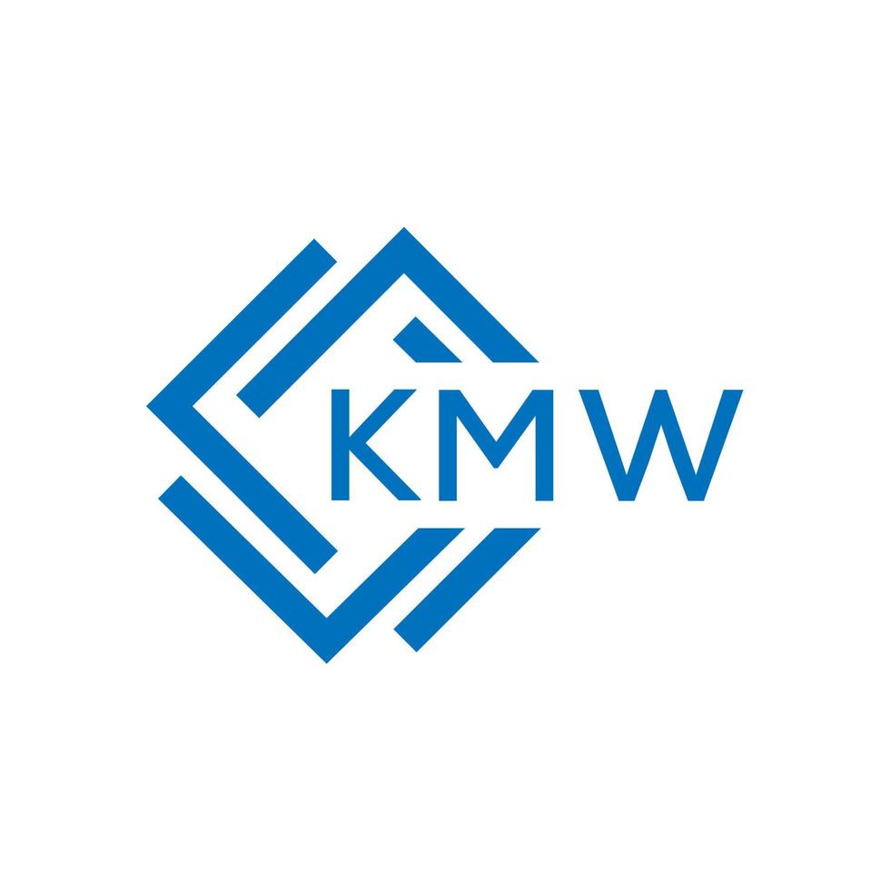 kmw lettre logo conception sur blanc Contexte. kmw Créatif cercle lettre logo concept. kmw lettre conception. vecteur