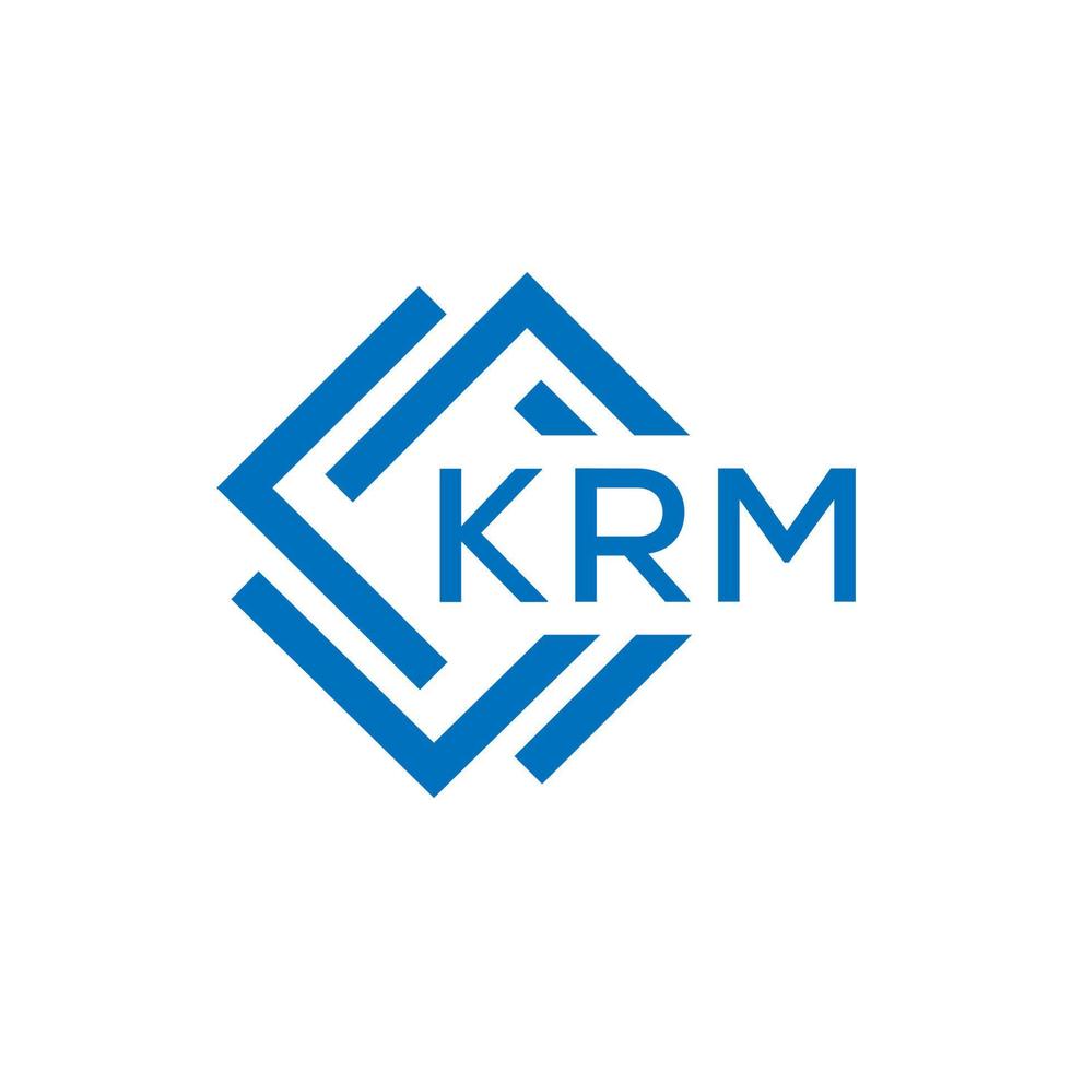 krm lettre logo conception sur blanc Contexte. krm Créatif cercle lettre logo concept. krm lettre conception. vecteur