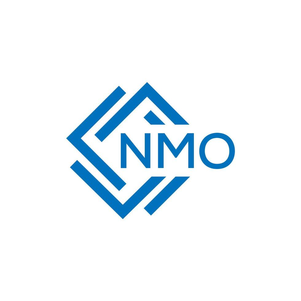 nmo lettre logo conception sur blanc Contexte. nmo Créatif cercle lettre logo concept. nmo lettre conception. vecteur