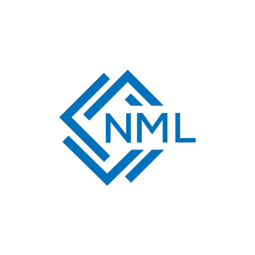 nml lettre logo conception sur blanc Contexte. nml Créatif cercle lettre logo concept. nml lettre conception. vecteur