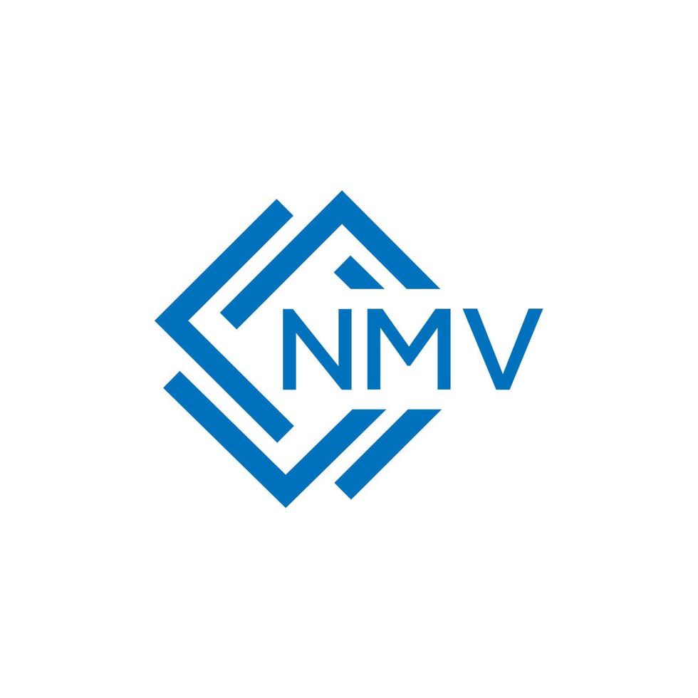 nmv lettre logo conception sur blanc Contexte. nmv Créatif cercle lettre logo concept. nmv lettre conception. vecteur