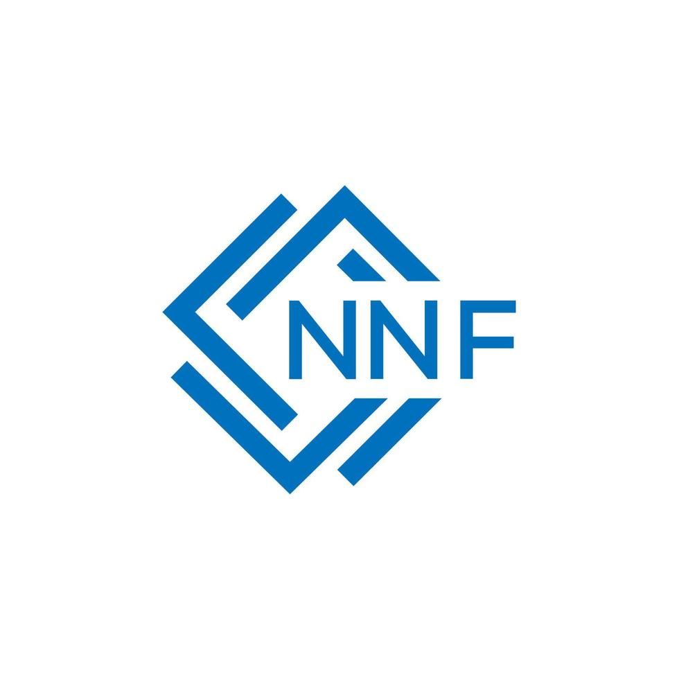 nnf lettre logo conception sur blanc Contexte. nnf Créatif cercle lettre logo concept. nnf lettre conception. vecteur