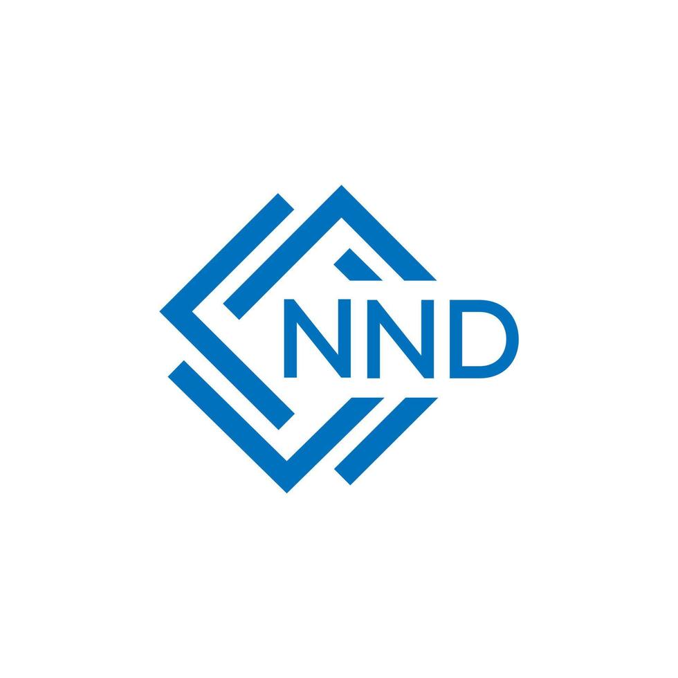 nnd lettre logo conception sur blanc Contexte. nnd Créatif cercle lettre logo concept. nnd lettre conception. vecteur