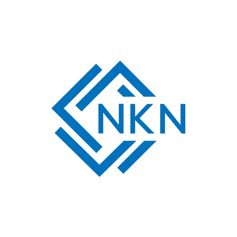 nkn lettre logo conception sur blanc Contexte. nkn Créatif cercle lettre logo concept. nkn lettre conception. vecteur