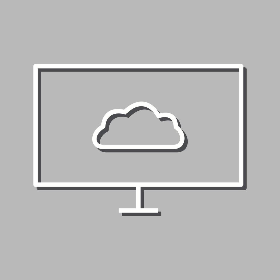 icône de vecteur de système cloud unique