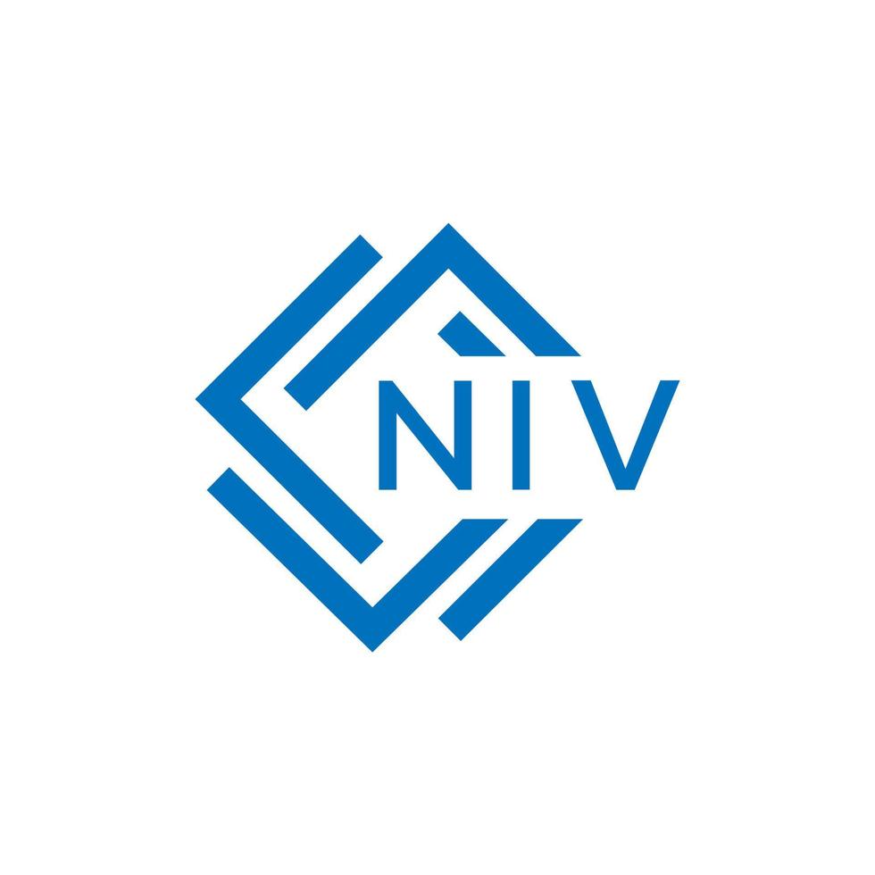 niv lettre logo conception sur blanc Contexte. niv Créatif cercle lettre logo concept. niv lettre conception. vecteur