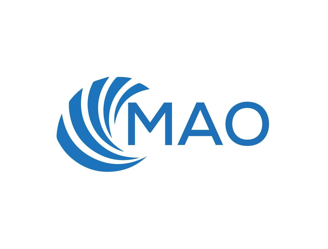 mao abstrait affaires croissance logo conception sur blanc Contexte. mao Créatif initiales lettre logo concept. vecteur