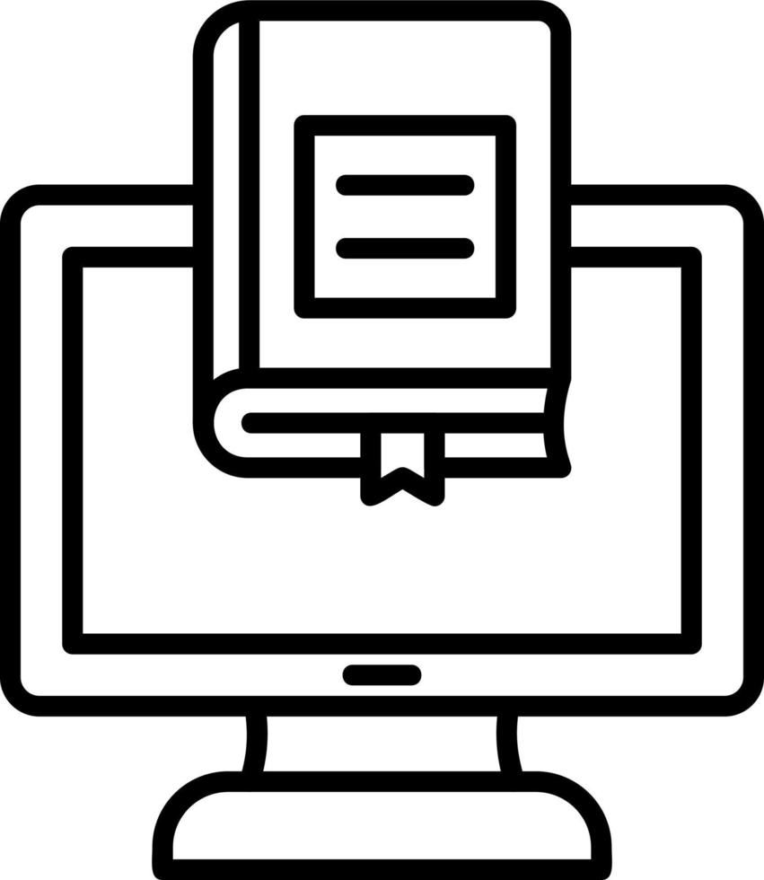 icône de vecteur de bibliothèque en ligne