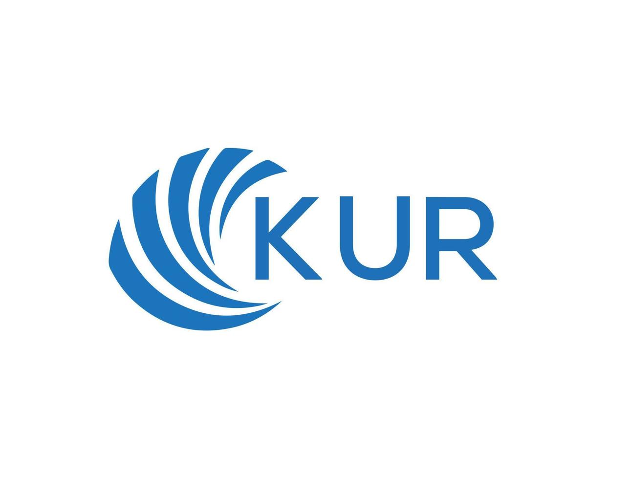 kur abstrait affaires croissance logo conception sur blanc Contexte. kur Créatif initiales lettre logo concept. vecteur