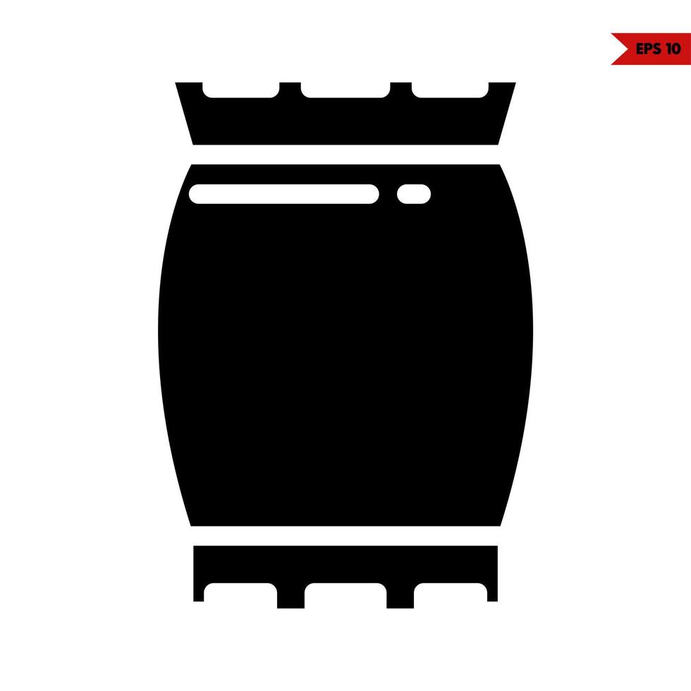 icône de glyphe de sac vecteur