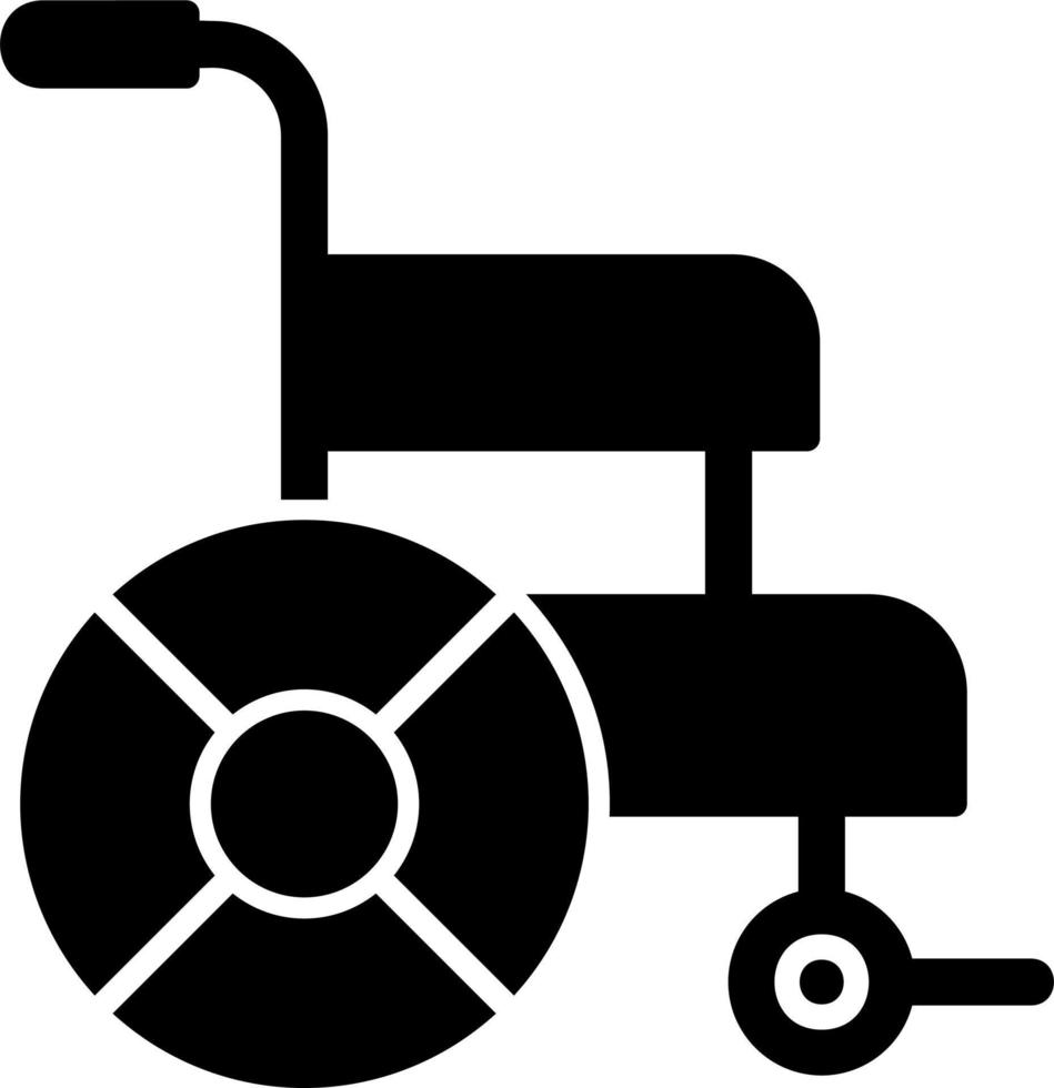 icône de vecteur de fauteuil roulant