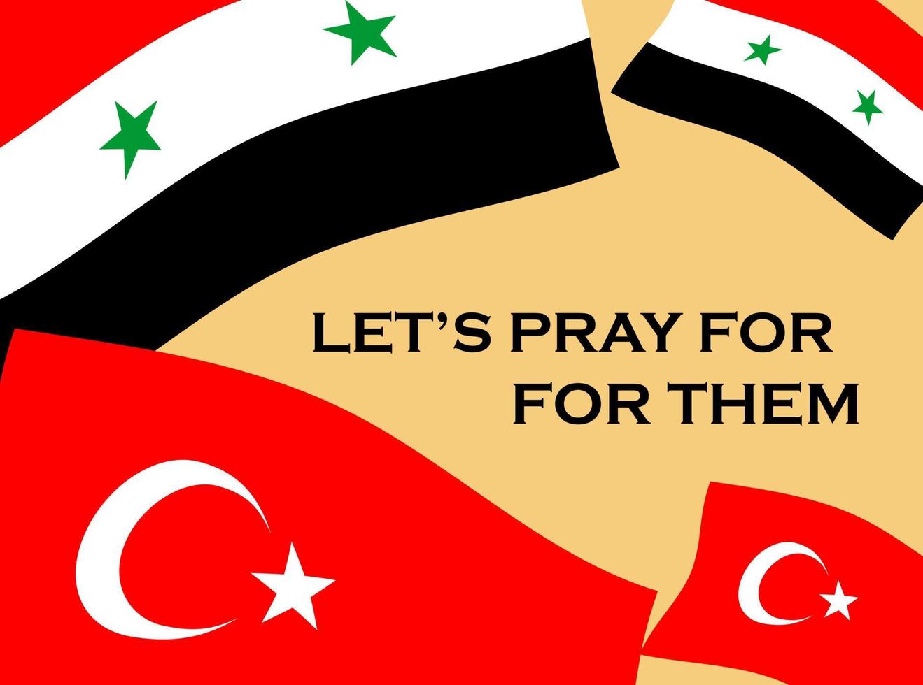 illustration vecteur de prier pour Syrie et dinde