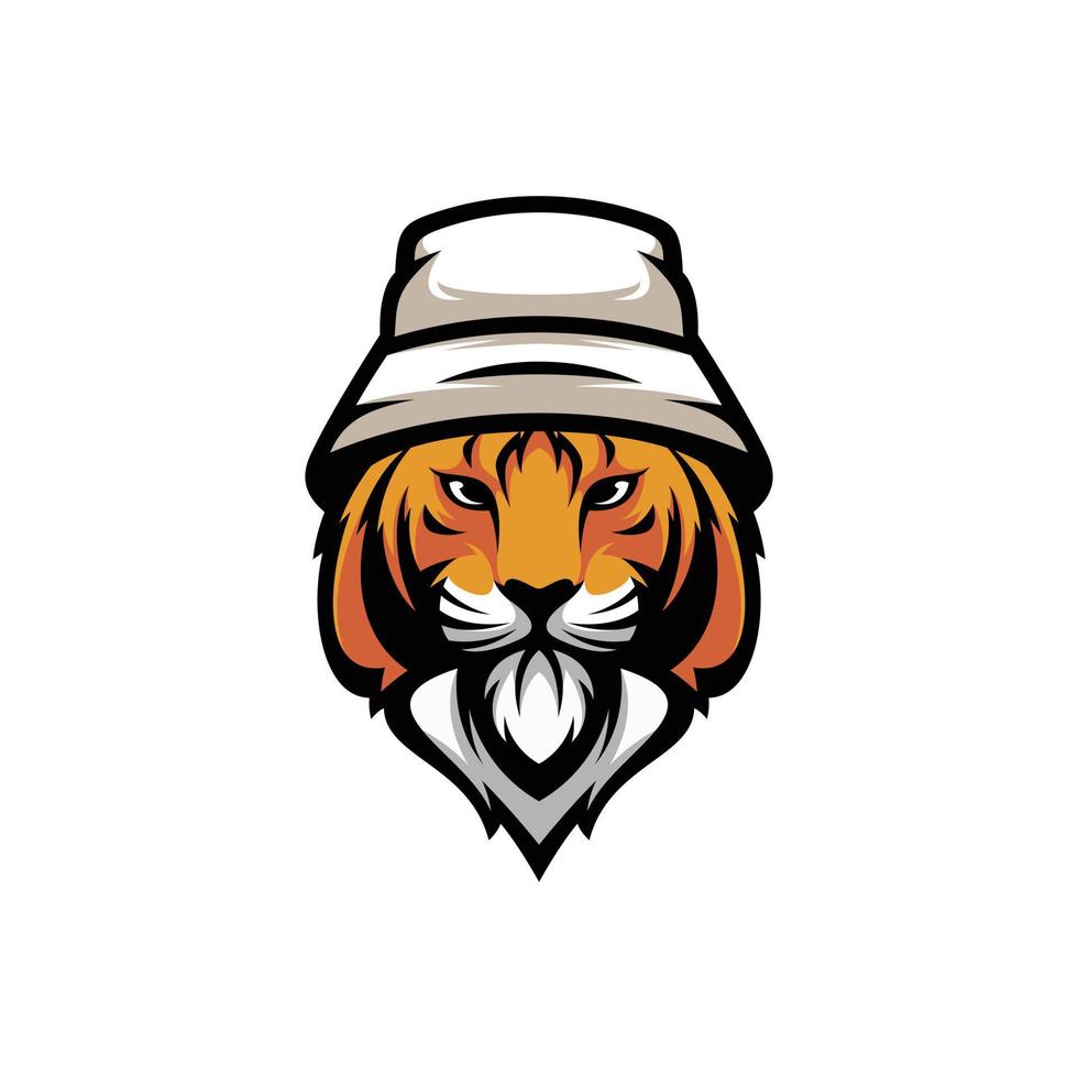 tigre bob mascotte logo conception vecteur