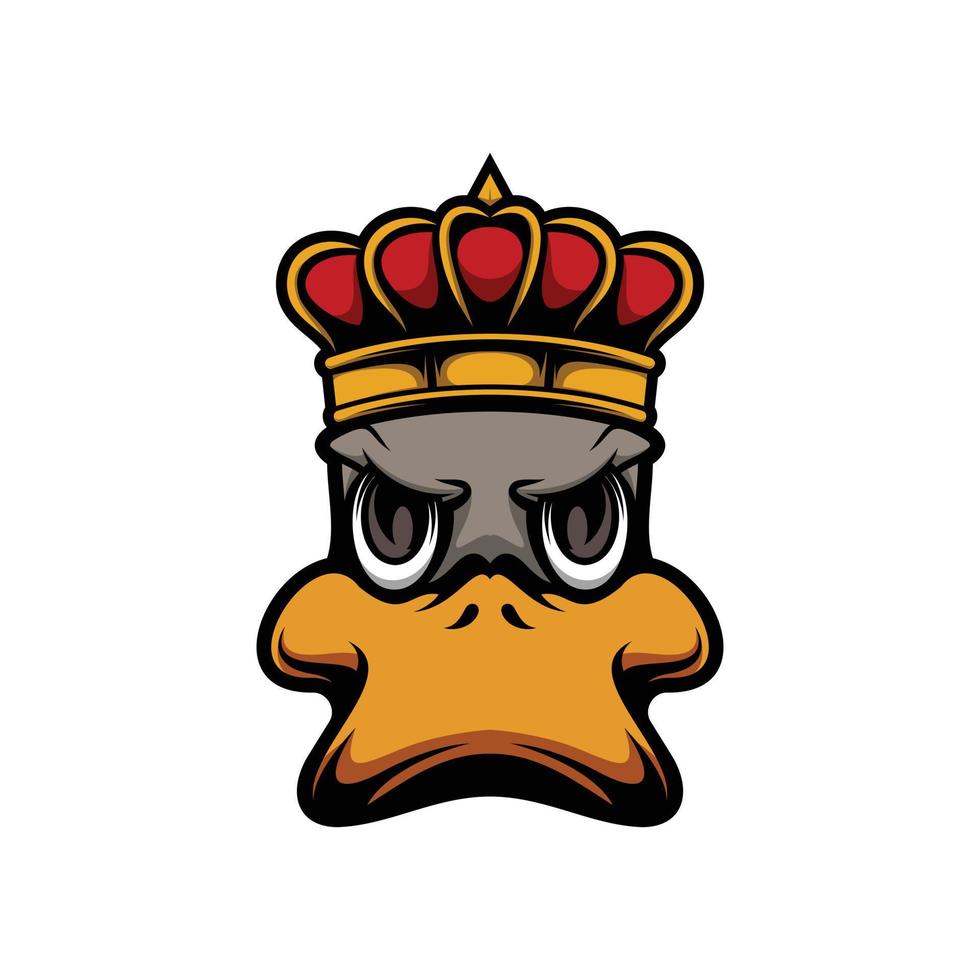 canard Roi mascotte logo conception vecteur