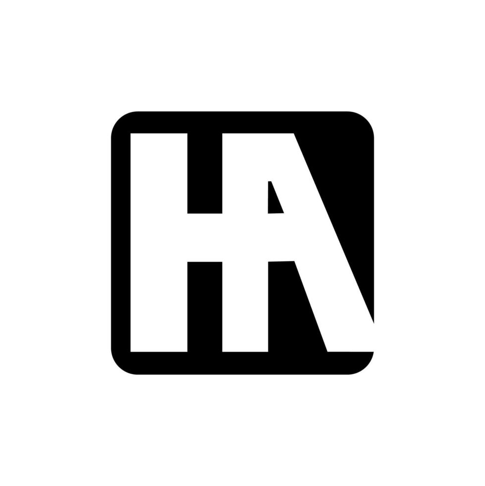 Ha entreprise Nom initiale des lettres monogramme. rejoint Ha logo. vecteur