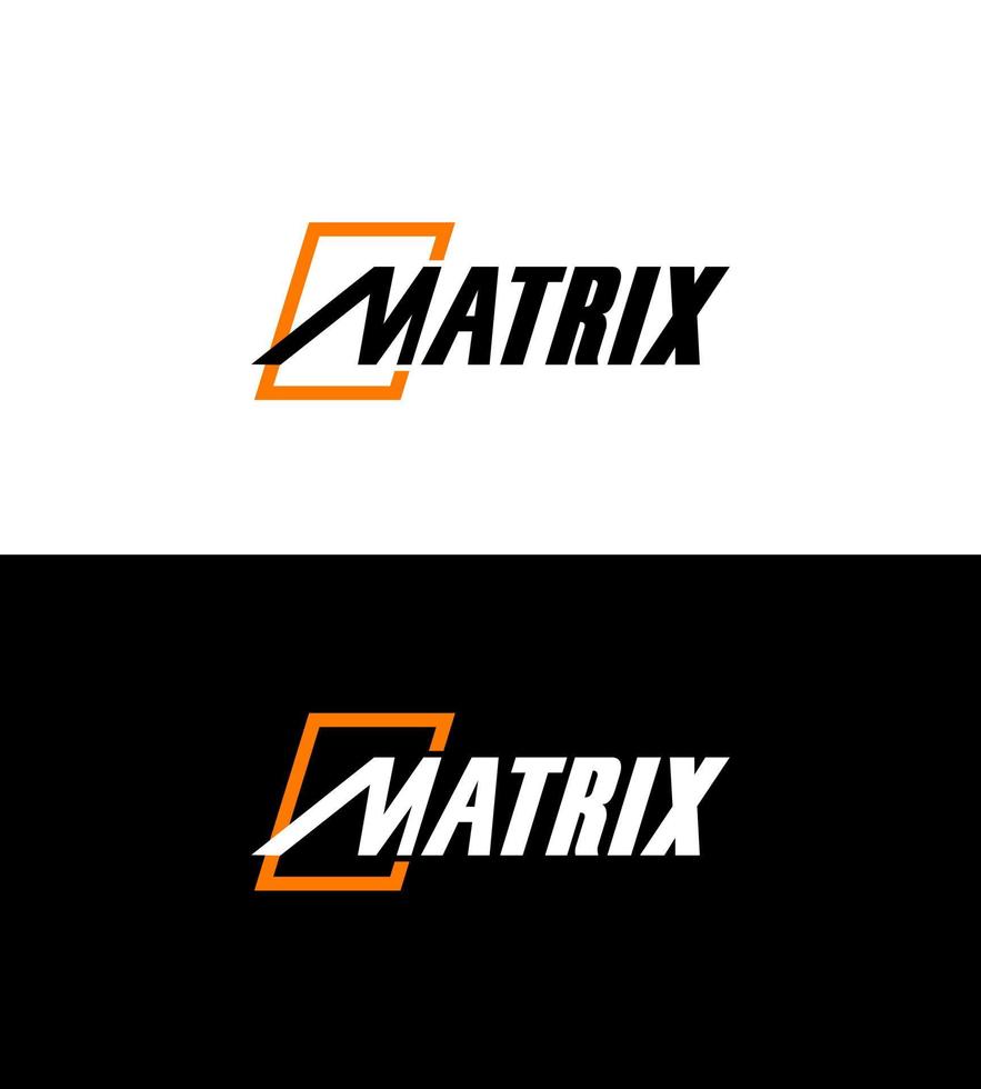 matrice Vêtements marque icône. matrice logo. vecteur