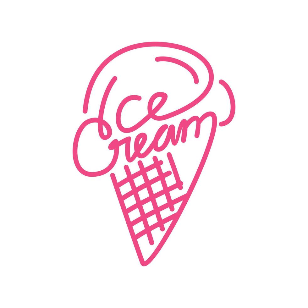 la glace crème icône conception. savoureux du froid dessert signe et symbole. vecteur