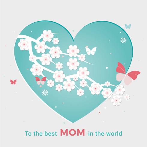 Conception de carte de voeux Vector Mother's Day