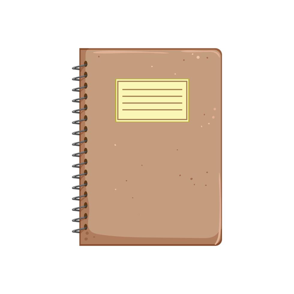 livre carnet dessin animé vecteur illustration