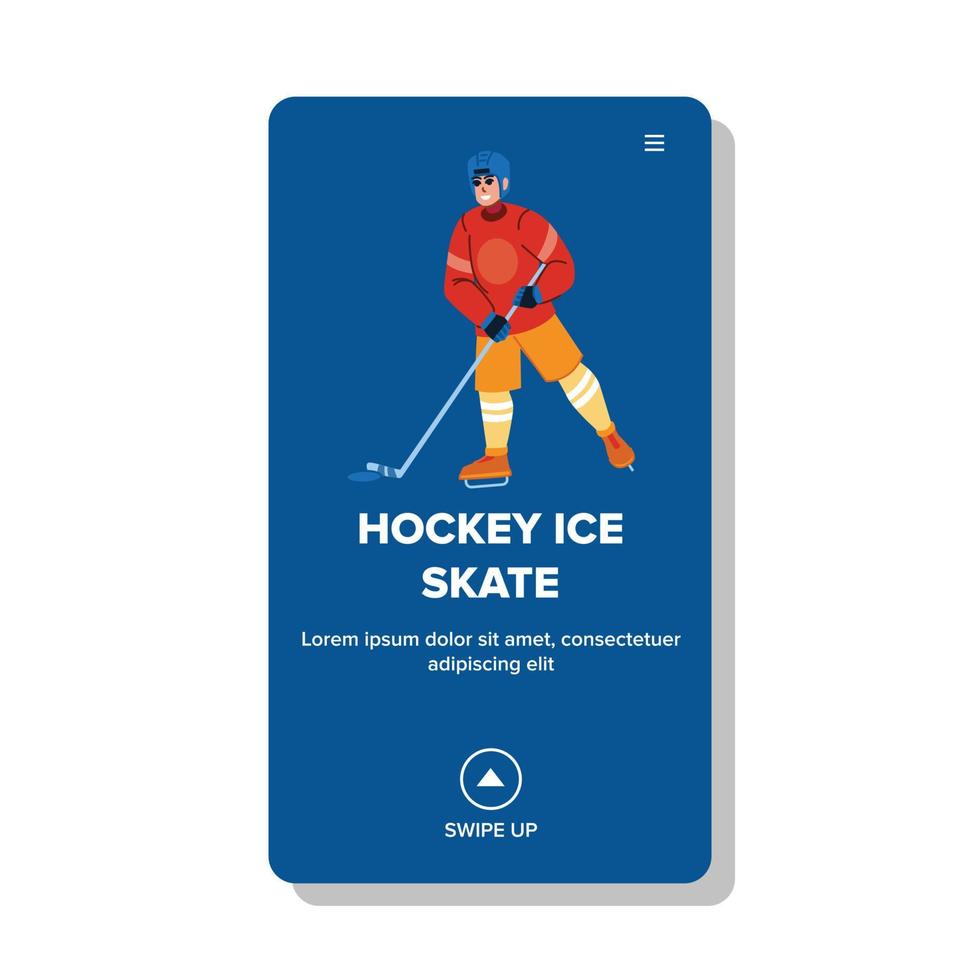 le hockey la glace patin vecteur