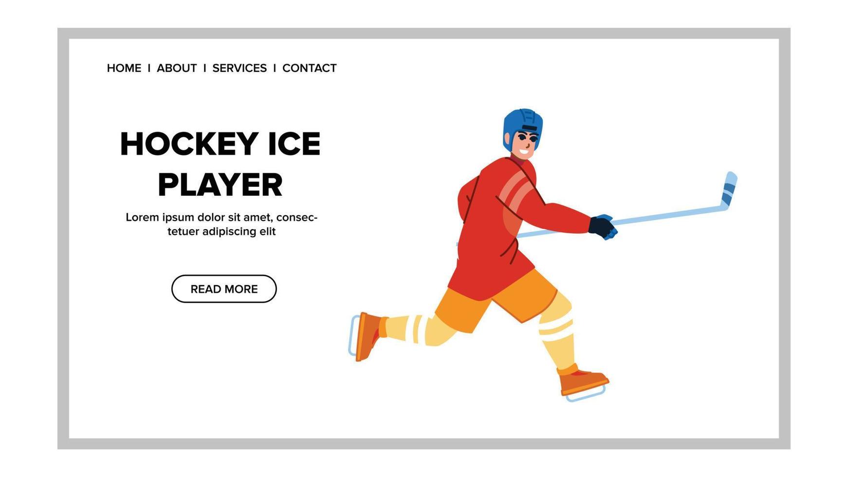 le hockey la glace joueur vecteur