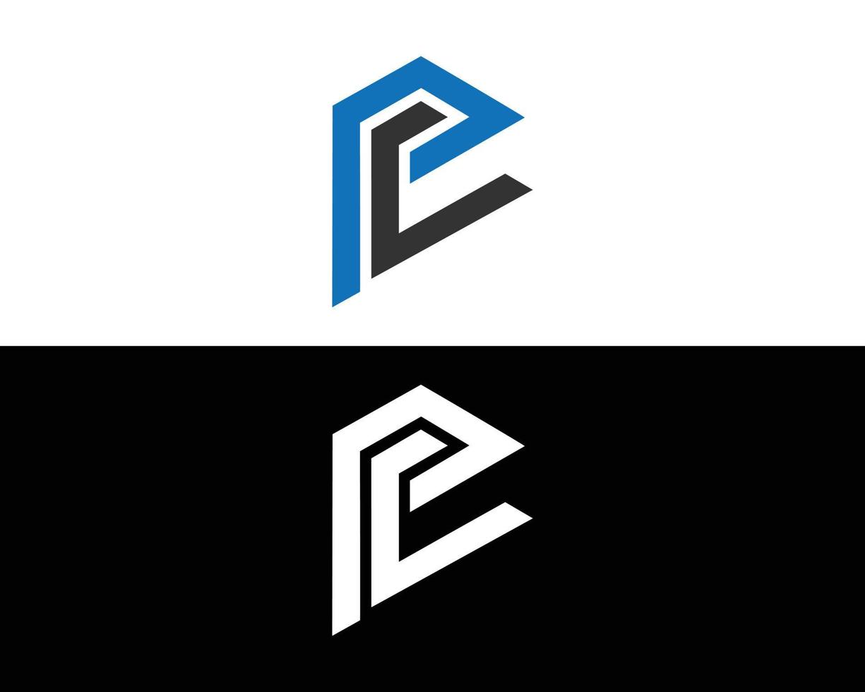 Facile PC et cp lettre Créatif vecteur symbole modèle conception.
