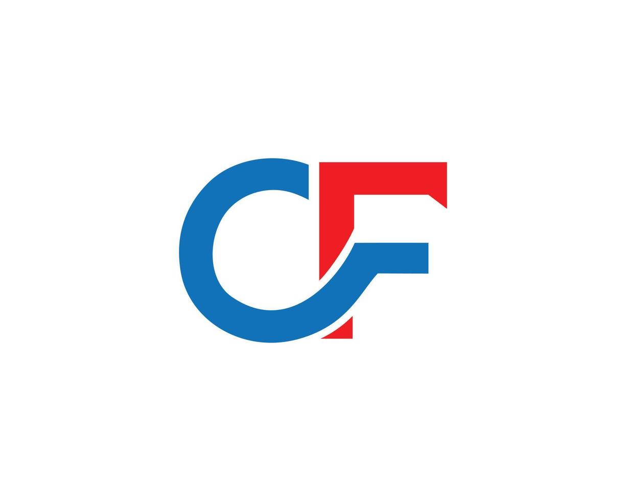 cf lettre logo idée conception symbole moderne vecteur