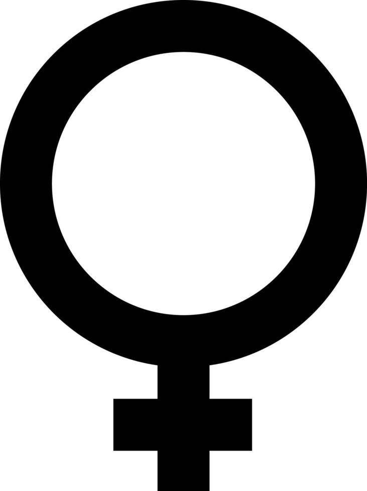 femelle sexe symbole icône. femelle le sexe icône, femme signe, femelle icône. Vénus symbole. vecteur