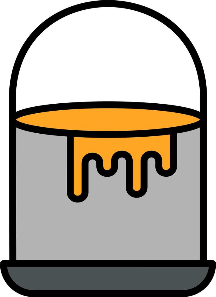 icône de vecteur de seau de peinture