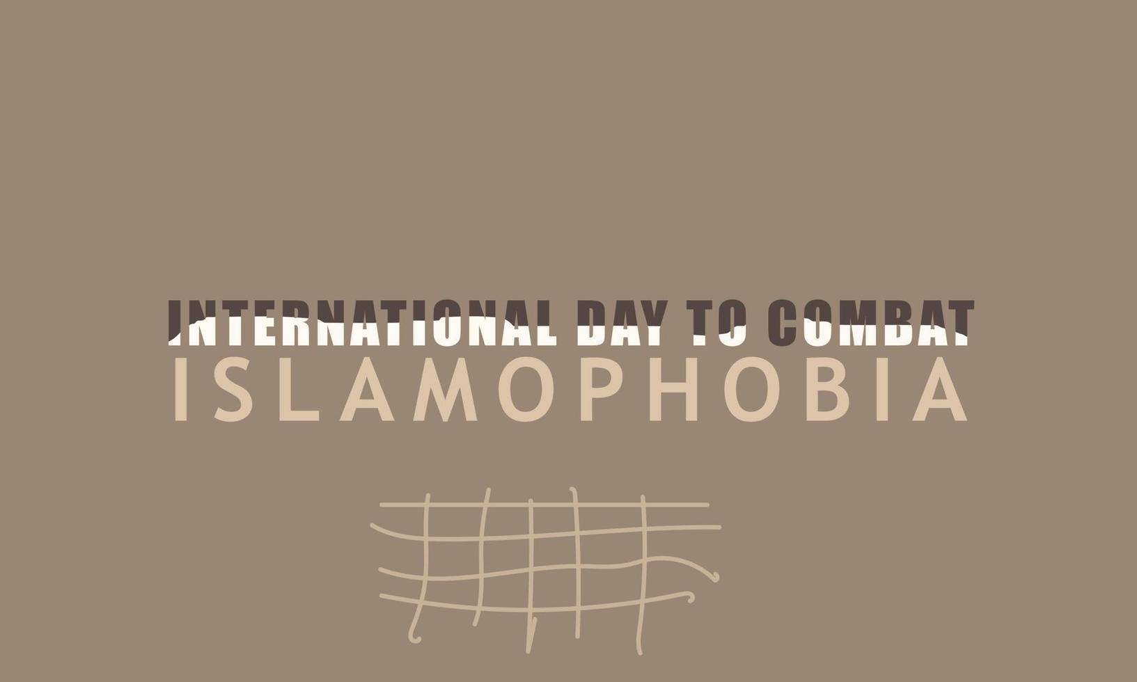 international journée à combat islamophobie affiche conception vecteur