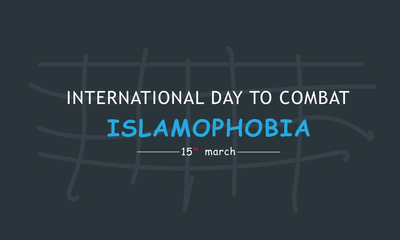 international journée à combat islamophobie affiche conception vecteur