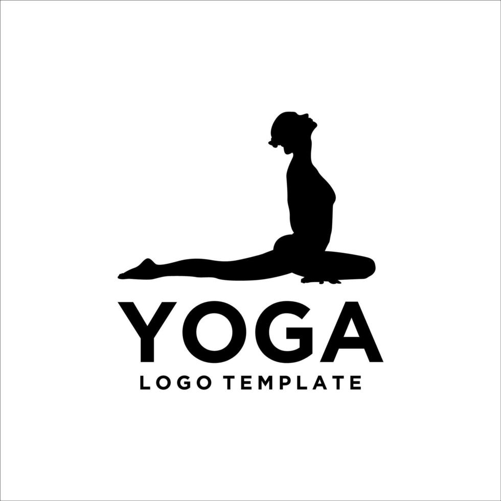 modèle de logo de yoga vecteur