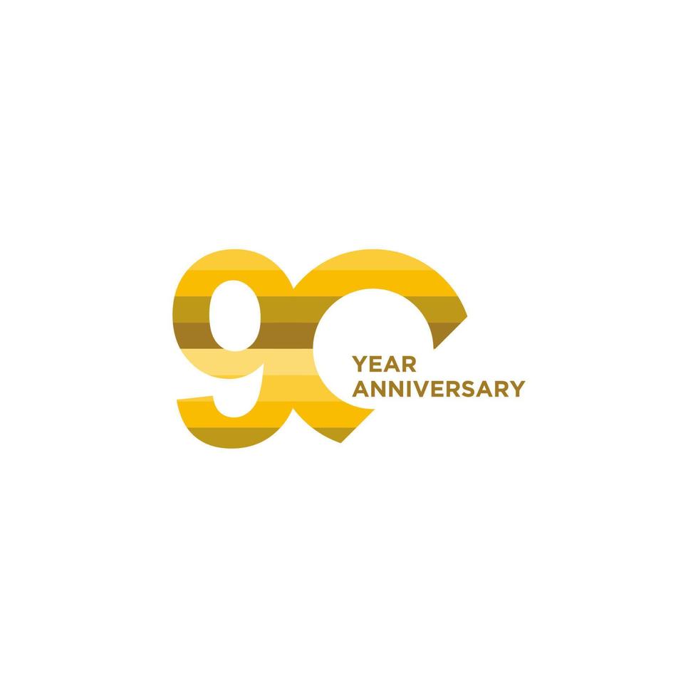 90e anniversaire fête logo vecteur