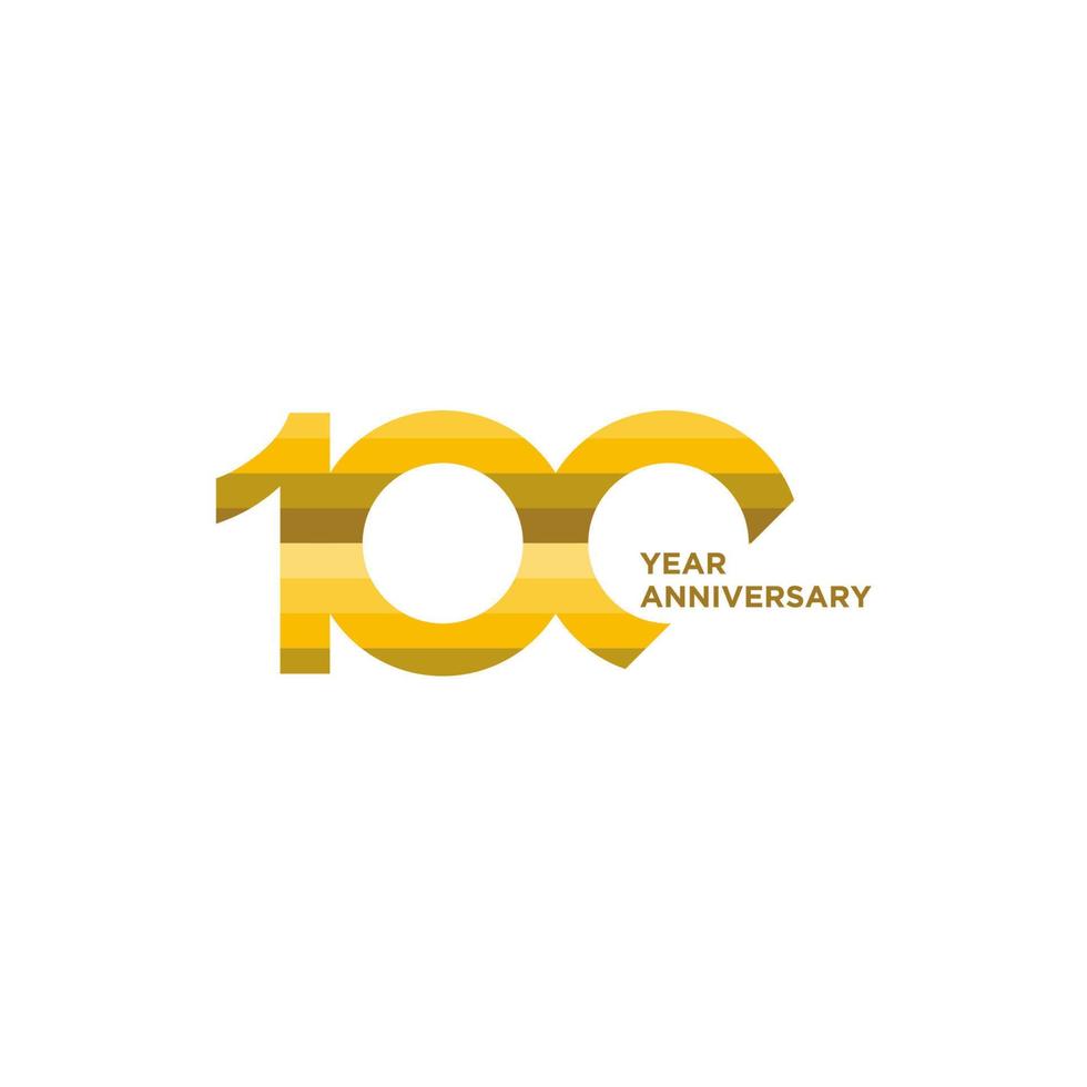 100e anniversaire fête logo vecteur