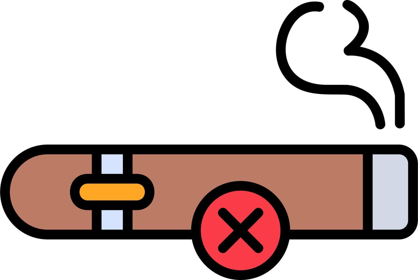 aucune icône de vecteur de cigare