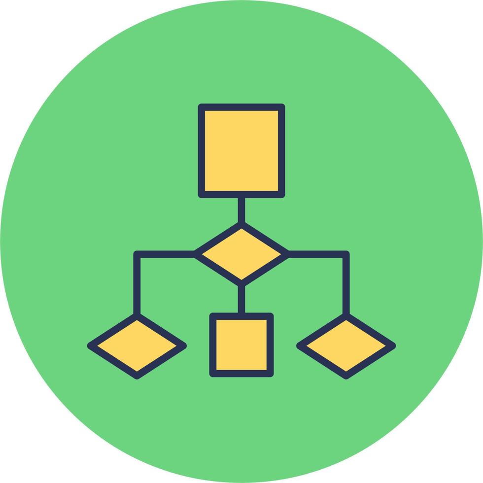 icône de vecteur d'organigramme