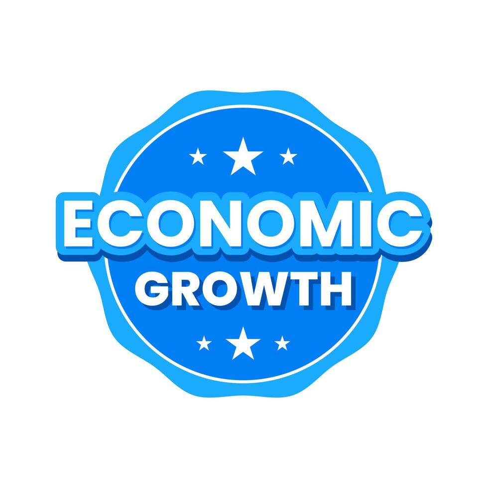 économique croissance des pays financier icône étiquette badge conception vecteur