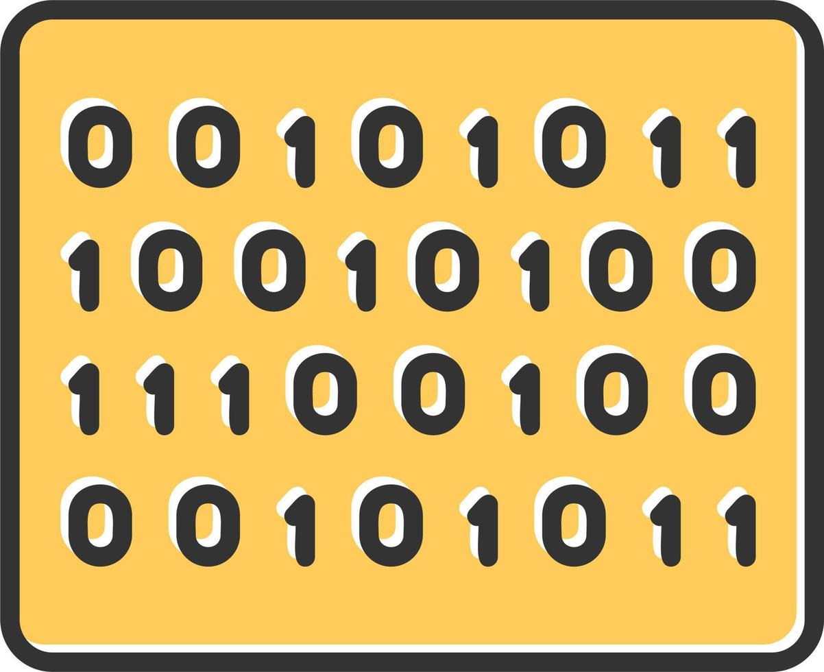 icône de vecteur de code binaire