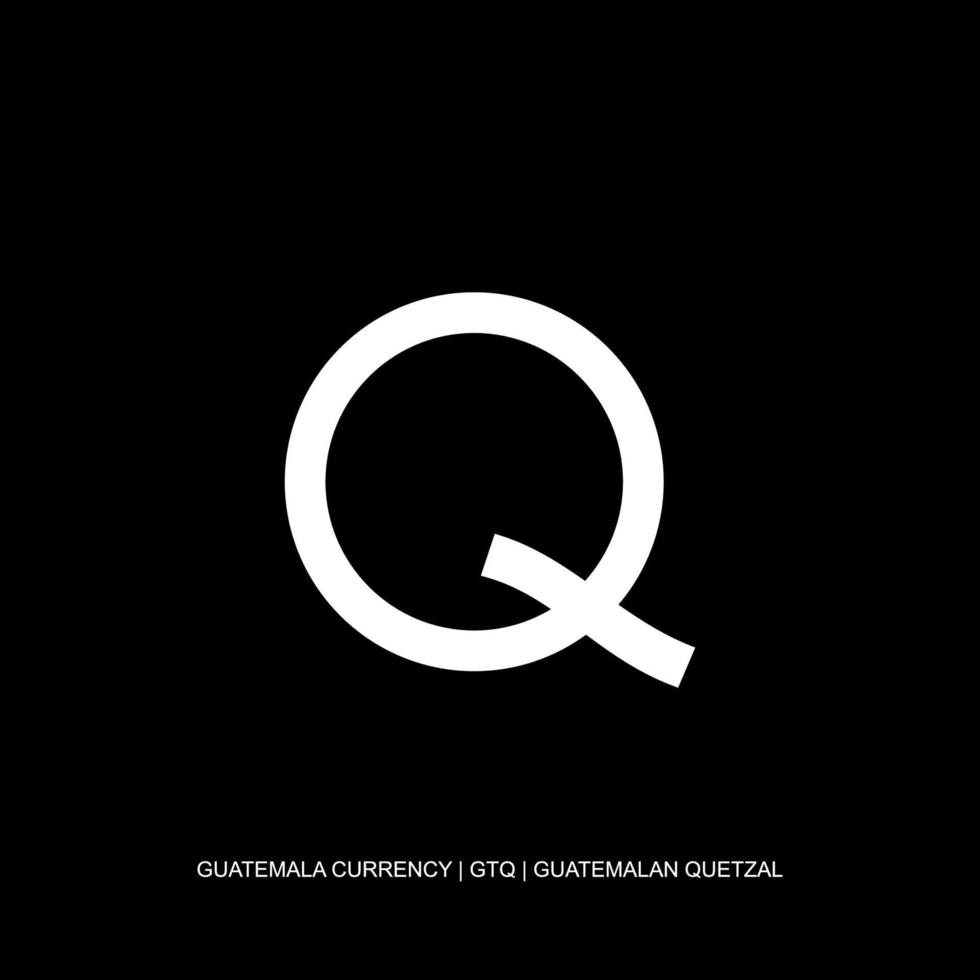 Guatemala devise symbole, guatémaltèque quetzal icône, gtq signe. vecteur illustration