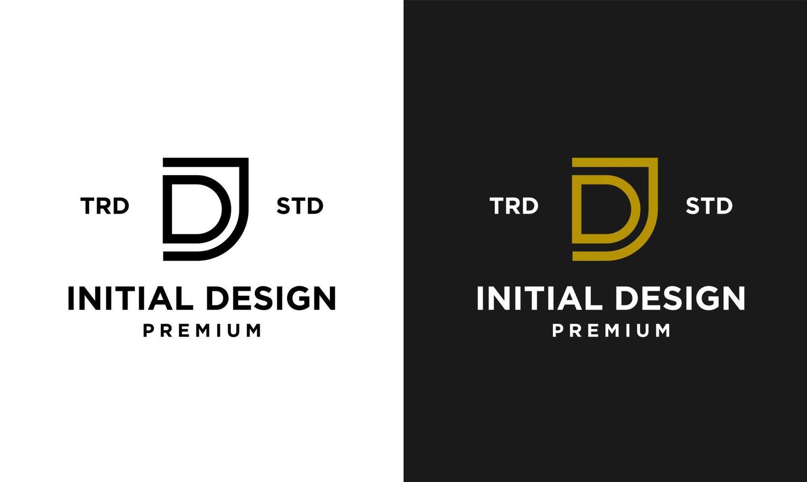 dj initiale conception lettre logo vecteur