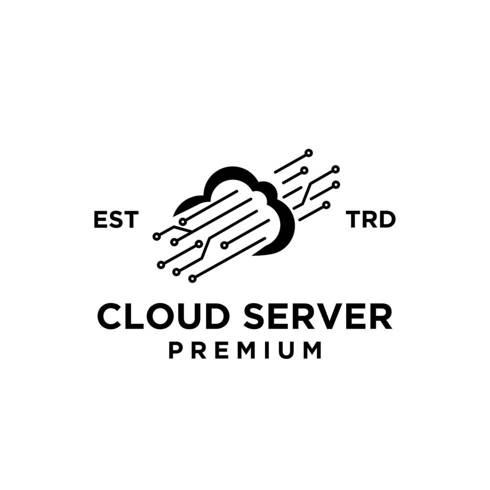 nuage serveur logo icône conception illustration vecteur