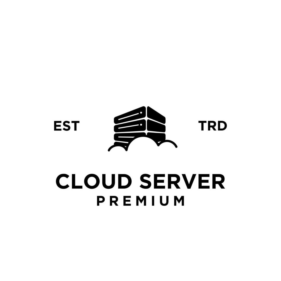 nuage serveur logo icône conception illustration vecteur